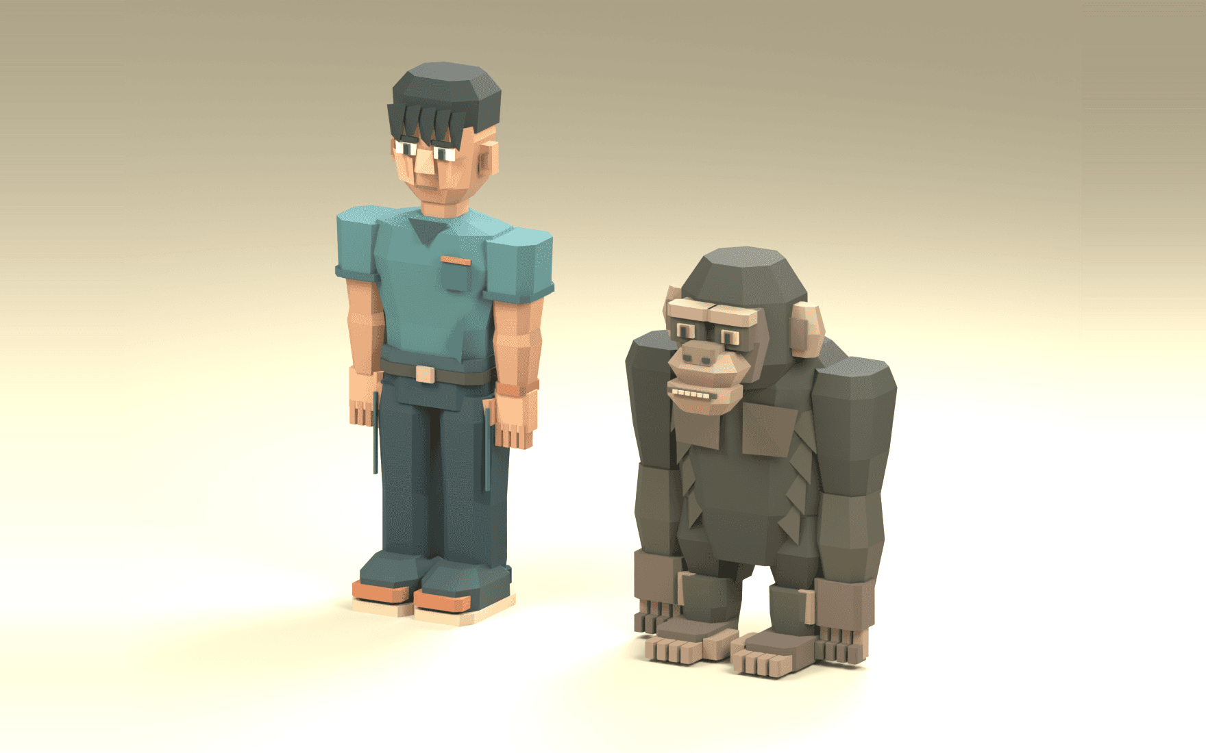 Chimp and Human — project by Koshin
